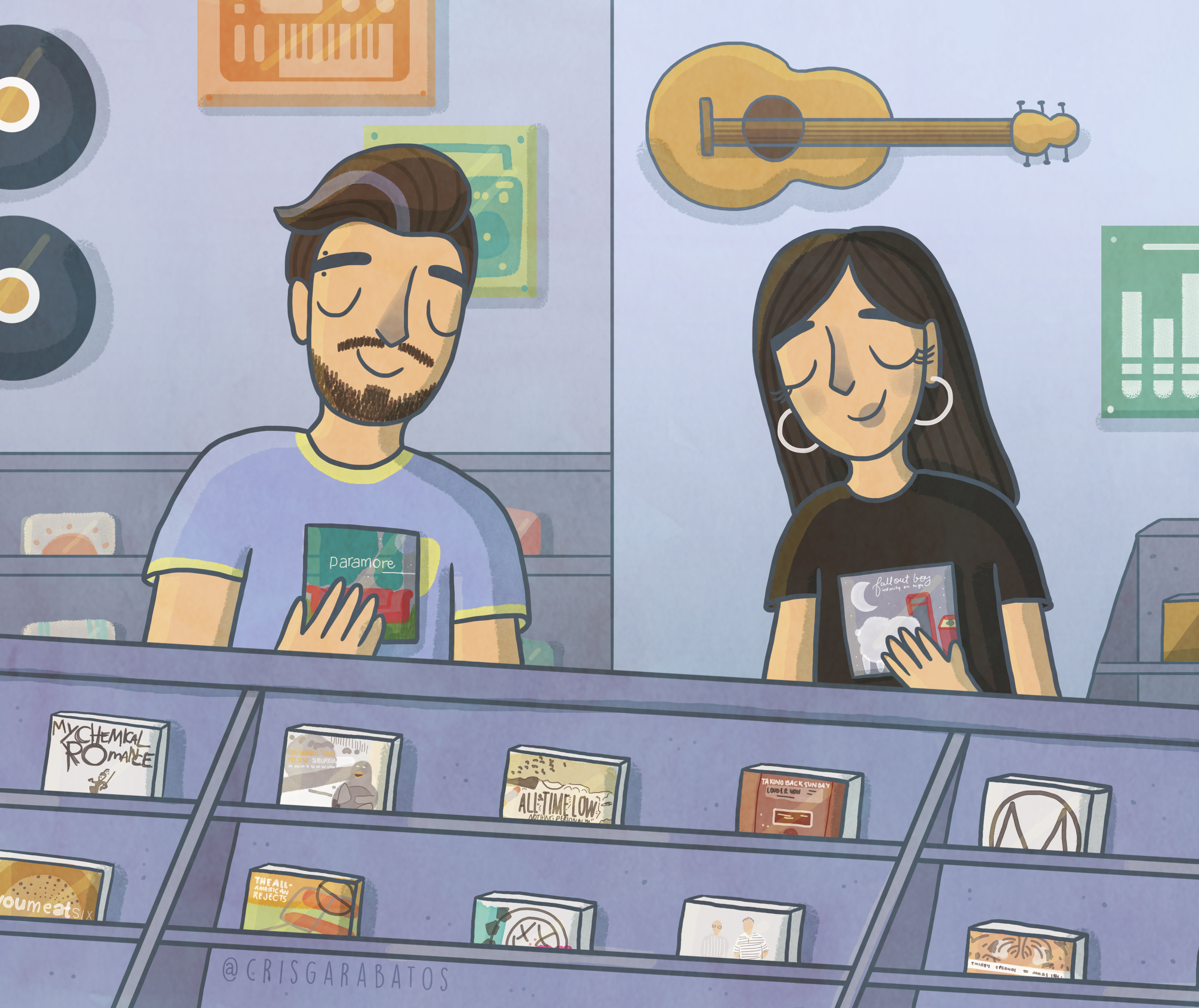 Record store illustration